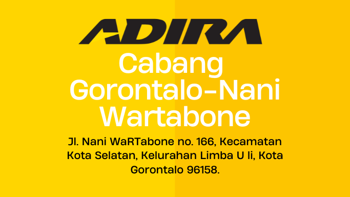 Gadai BPKB, Adira Finance Cabang Gorontalo-Nani Wartabone
