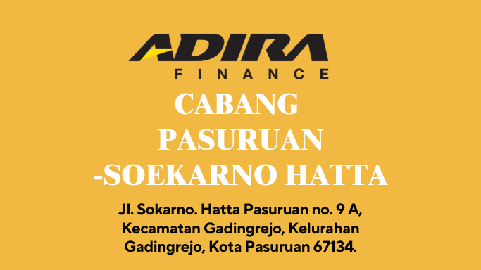 Gadai BPKB, Adira Finance Cabang Pasuruan-Soekarno Hatta WA-081283748516