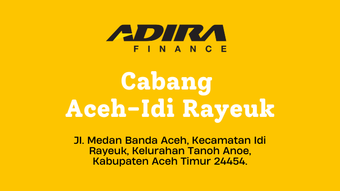 Gadai BPKB, Adira Finance Cabang Aceh-Idi Rayeuk WA-081283748516