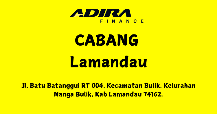 Gadai BPKB, Adira Finance Cabang Lamandau WA-081283748516