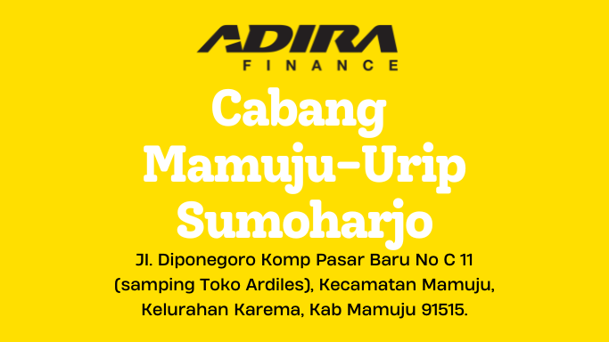 Gadai BPKB, Adira Finance Cabang Mamuju-Urip Sumoharjo WA-081283748516
