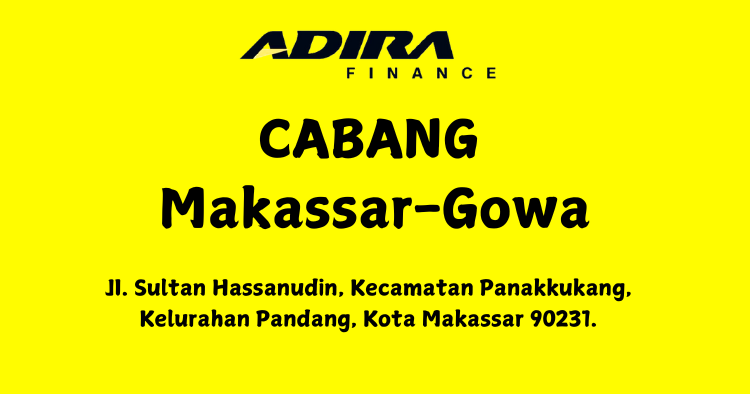 Gadai BPKB, Adira Finance Cabang Makassar-Gowa WA-081283748516