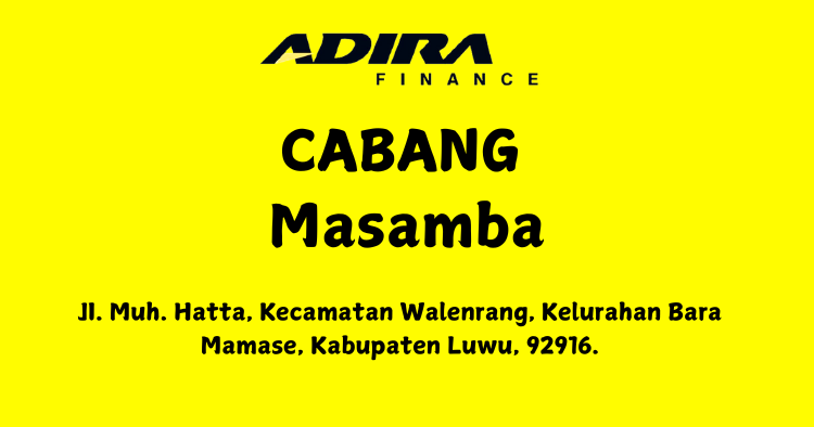 Gadai BPKB, Adira Finance Cabang Masamba WA-081283748516
