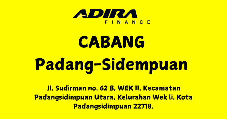 Gadai BPKB, Adira Finance Cabang Padang-Sidempuan WA-081283748516