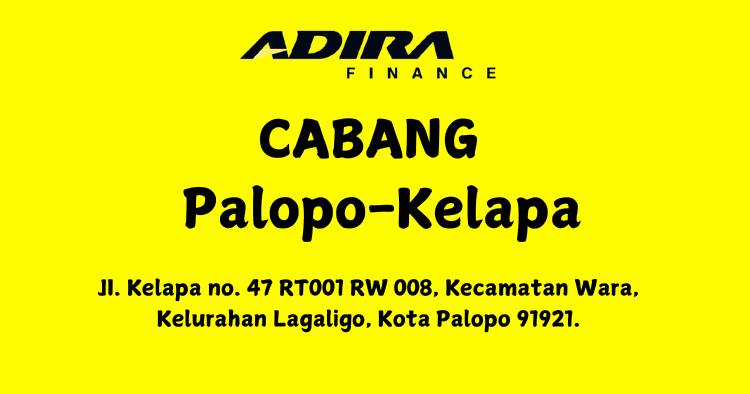 Gadai BPKB, Adira Finance Cabang Palopo-Kelapa WA-081283748516