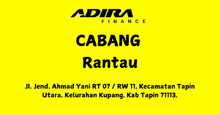 Gadai BPKB, Adira Finance Cabang Rantau WA-081283748516